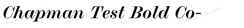 Chapman Test Bold Co字体转换
